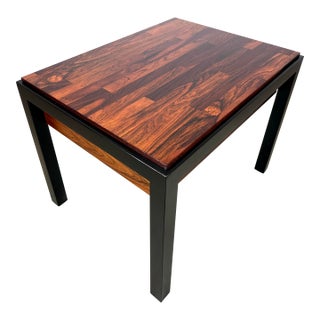 Mid Century Modern Rosewood and Ebonized Wood Side Table by Founders Furniture For Sale