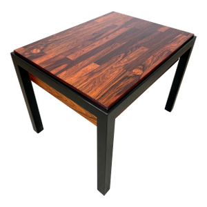Mid Century Modern Rosewood and Ebonized Wood Side Table by Founders Furniture
