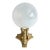 Opaline Glass Orb on Brass Koi Base For Sale