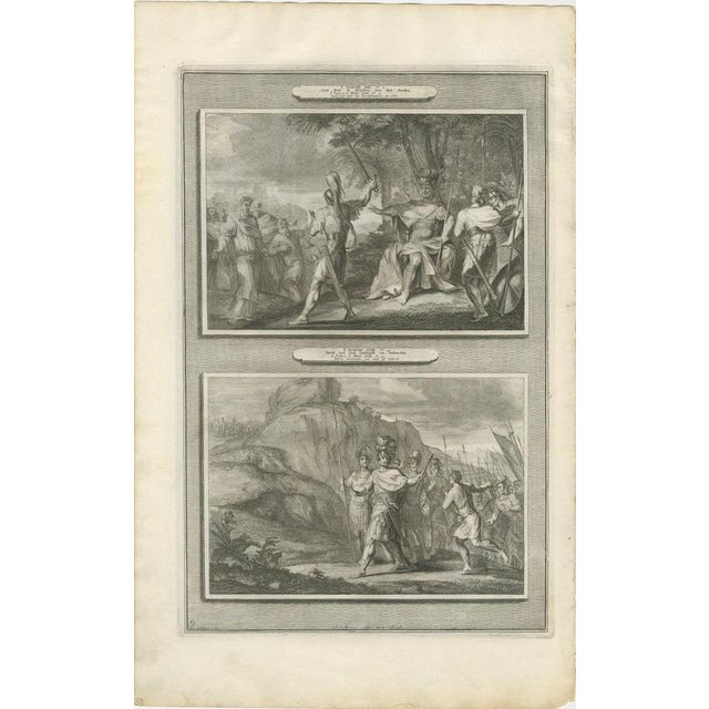 Baroque Pieter Mortier, Saul Kills the Priests of Nob and David Escapes Saul, 1700, Engraving For Sale - Image 3 of 12