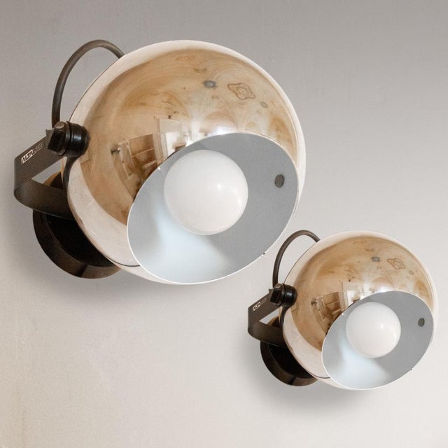 Space Age Chromed Alta Lite Wall Sconces from Targetti Sankey, 1970s, Set of 2 For Sale - Image 18 of 18