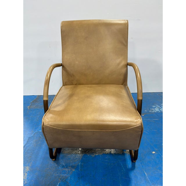 2020s Classic Home Leather Accent Chair For Sale - Image 5 of 7