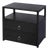 Lark 28 in. W Rectangular Wood 2 Drawer Wide Nightstand with Open Shelf, Washed Black For Sale