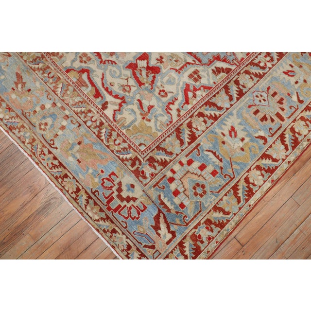 Early 20th Century Sky Blue Persian Bakhtiari Carpet - 10'8" x 14'2" For Sale - Image 11 of 11