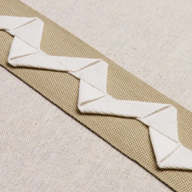 Schumacher Sample - Schumacher Lazare Applique Tape in Ivory on Natural For Sale - Image 4 of 5