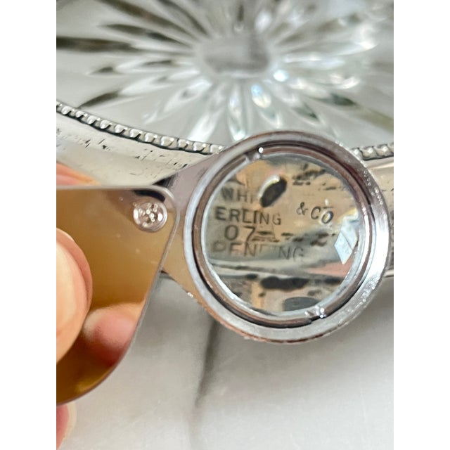 Silver Frank M. Whiting and Company Sterling Silver and Glass Wine/Champagne Bottle Coaster For Sale - Image 8 of 10