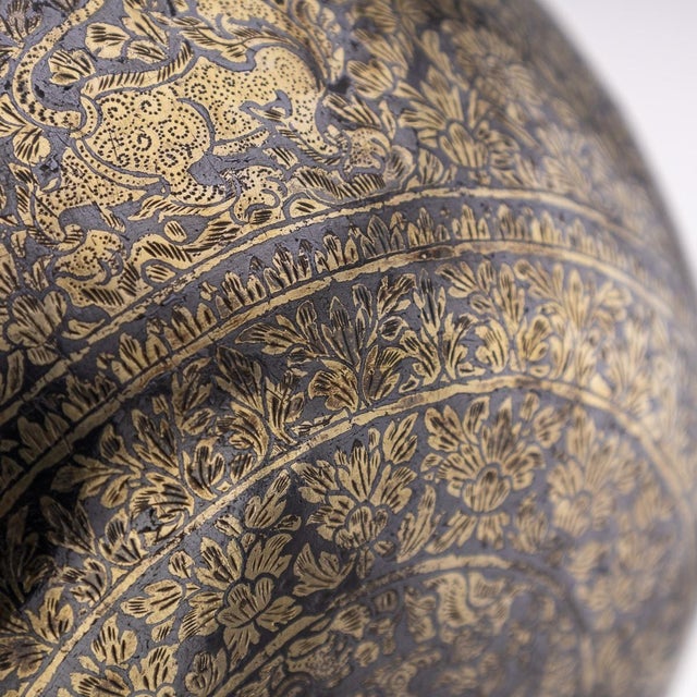 Metal 19th Century Thai Silver-Gilt Niello Enamel Bowl, Siam, 1800s For Sale - Image 7 of 18