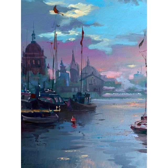 Oil Painting Romantic Sailing Yuriy Suprunchuk For Sale - Image 6 of 12