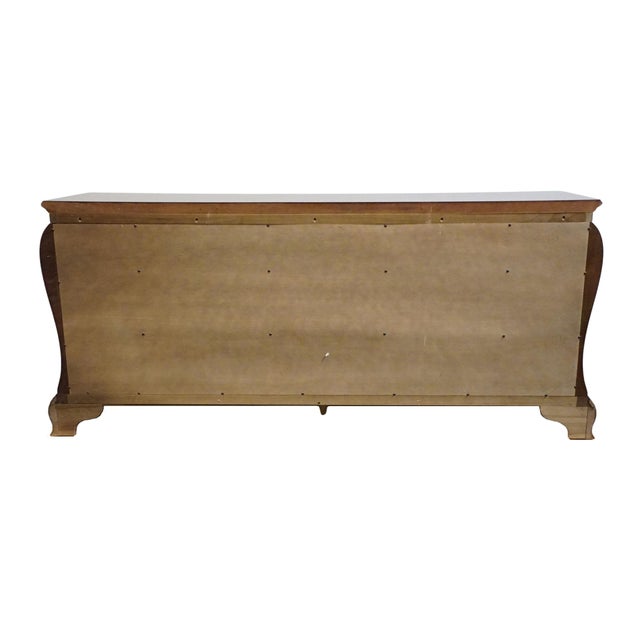 Century Furniture Claridge Collection Solid Mahogany Traditional Style 76" Bombe Triple Dresser For Sale - Image 11 of 12