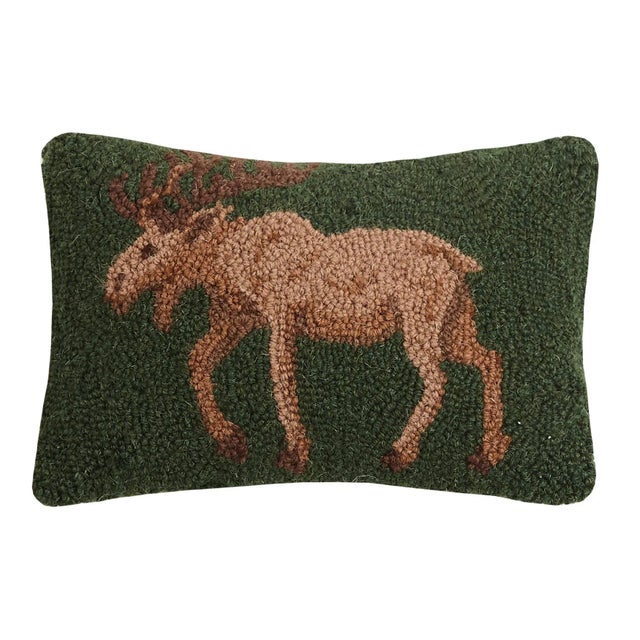 Contemporary Moose Hook Pillow, 8" x 12" For Sale - Image 3 of 3