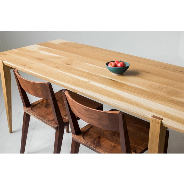 Not Yet Made - Made To Order Handcrafted Oslo Dining Table in White Oak, 96" x 40" x 30" For Sale - Image 5 of 6