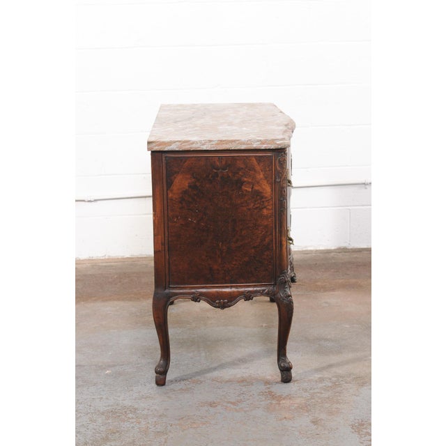 18th C. French Louis XV Marble-Top Commode For Sale - Image 10 of 13