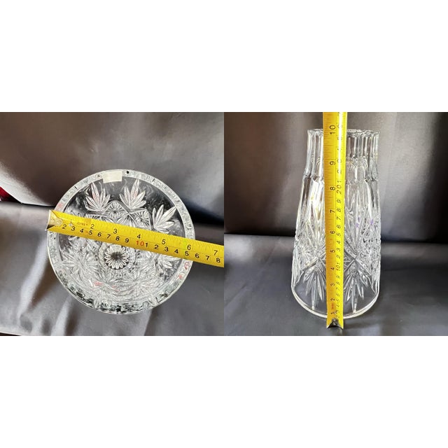 Waterford Crystal Marquis by Waterford “Raymond” Crystal Vase & Bowl Set – Pair W/Box For Sale - Image 4 of 11