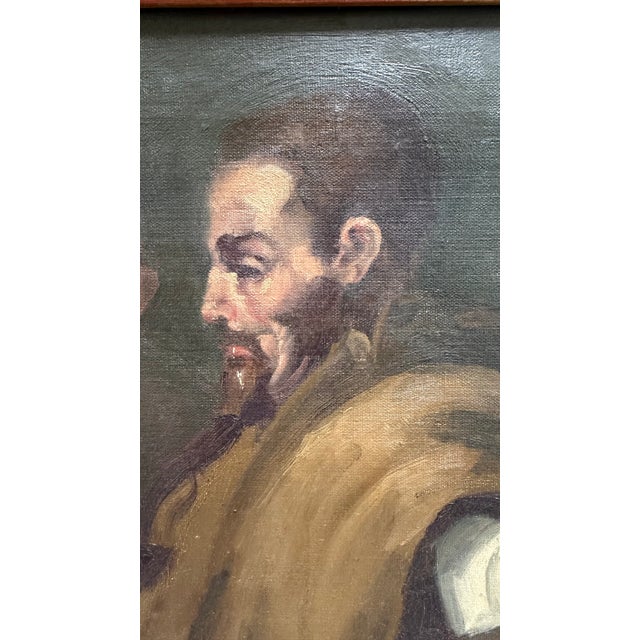 After Diego Velázquez (1599–1660) — Hand-Painted Oil Copy, Signed & Dated 1964 For Sale In New York - Image 6 of 10