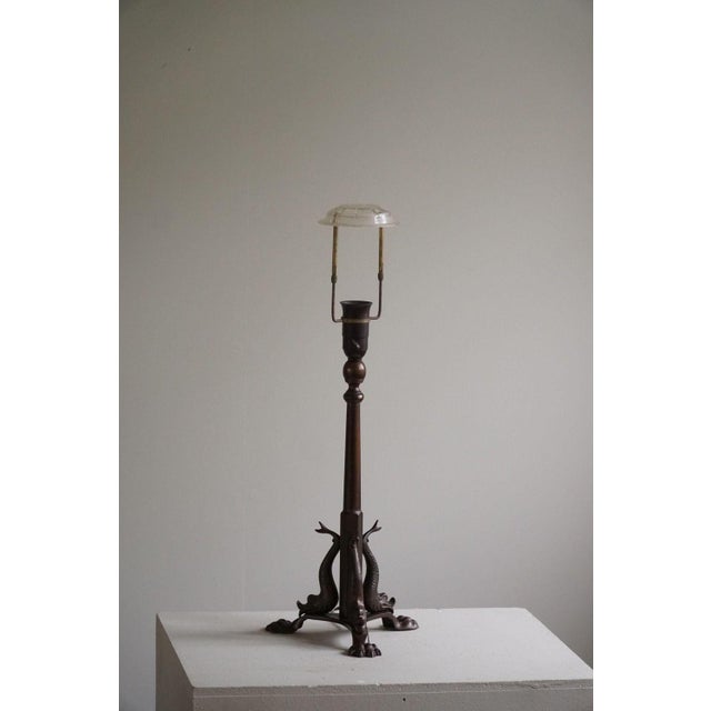 Danish Art Nouveau Table Lamp in Bronze, 1920s For Sale - Image 15 of 18