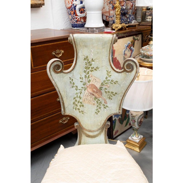 Late 19th Century Late 19th Century Decorative Painted Side Chair For Sale - Image 5 of 7