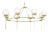 Currey & Co. Modern Satin Brass Finished Montview Chandelier For Sale