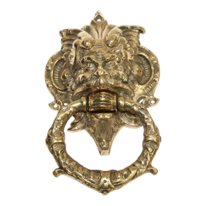 Vintage Solid Brass Italian Gothic Devil Door Knocker