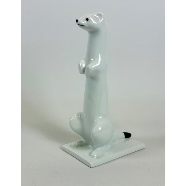 Porcelain Ermine Figurine by Tor Vaa for Porsgrund, 1960s For Sale - Image 13 of 13