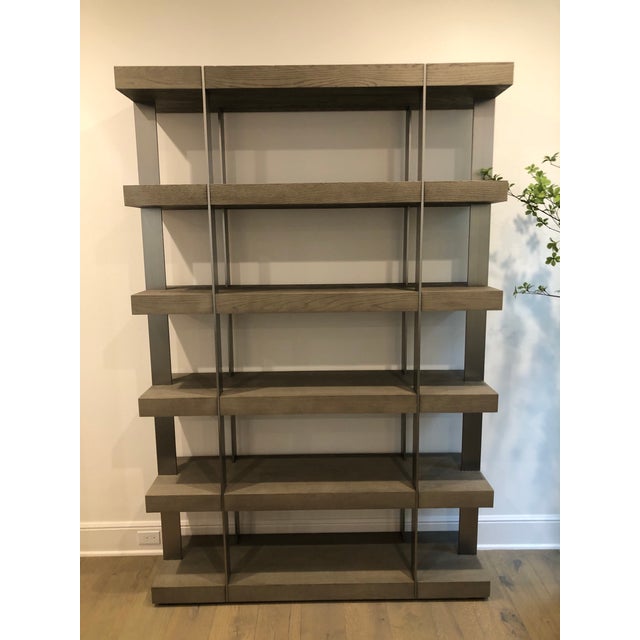 Contemporary Restoration Hardware Oak Bookshelf Chairish