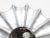 Vintage Italian Midcentury Silver Leaf Sunburst Mirror with Beveled Plate For Sale - Image 4 of 8