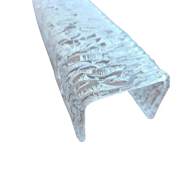 Glass Vintage Wall Lights in Ice Glass from Kaiser Leuchten, 1960s, Set of 2 For Sale - Image 7 of 18