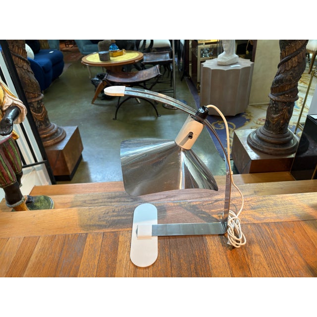 Italian Modern Sculptural Chrome Lamp For Sale - Image 10 of 17