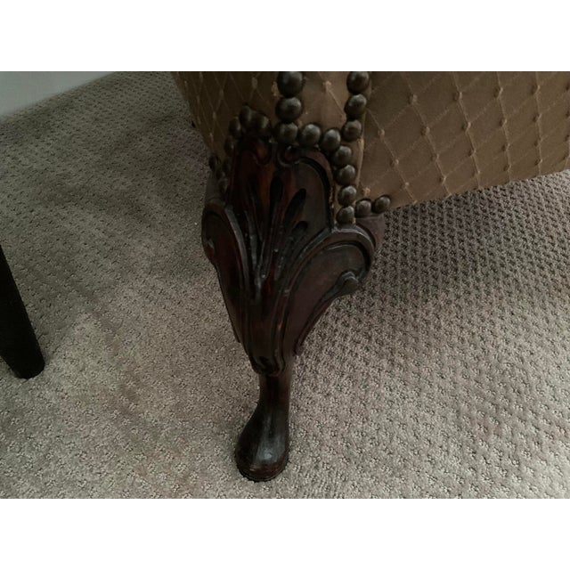 Traditional 1940’s Channel Back Arm Chair For Sale - Image 3 of 10