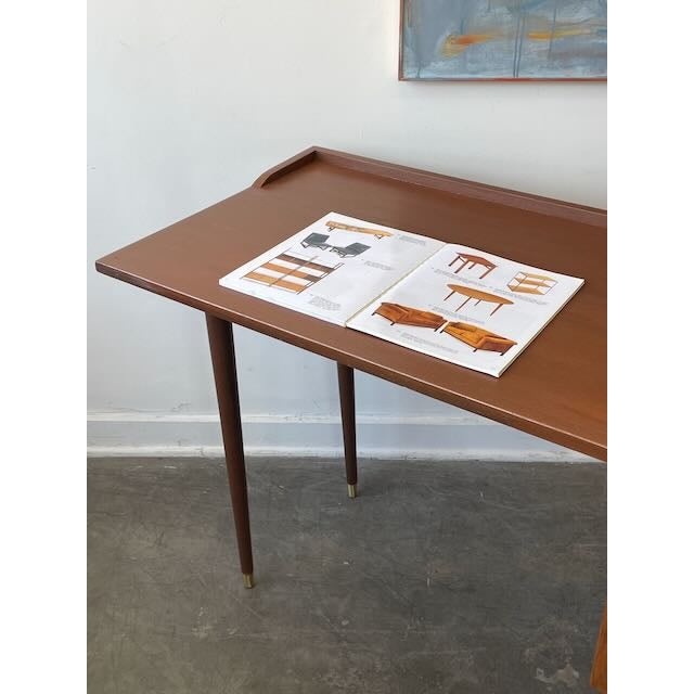 1960's Restored American Walnut Desk For Sale - Image 10 of 13