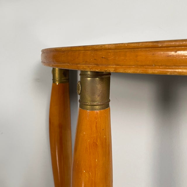 Mid-Century Modern Italian Console Table in Wood and Green Back-Painted Glass, 1950s For Sale - Image 9 of 18