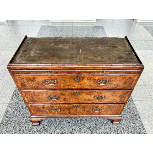 Wood George II Walnut Burl Tall Boy or Chest on Chest For Sale - Image 7 of 9
