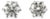 14k White Gold 6 Prong Screw Back 2.60 Ct Round Diamond Stud Earrings, A Pair For Sale