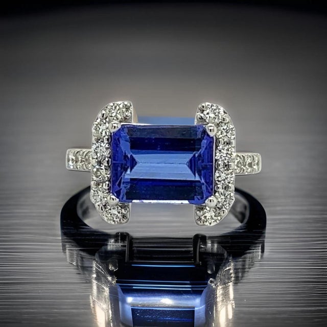 Natural Tanzanite Diamond Ring Size 6.5 14k W Gold 3.89 TCW Certified $4,790 217841 Nothing says, “I Love you” more than...