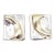 Late 20th Century Sculptural Silver With Gold Wave Pattern Rectangular Clip-on Earrings, A Pair For Sale