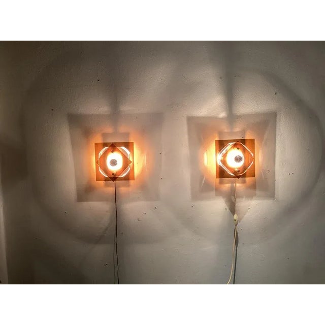Wall Lamps in Acrylic Glass from Herda Netherlands, Set of 2, in Very Good conditions. Designed 1970 to 1979 This piece is...