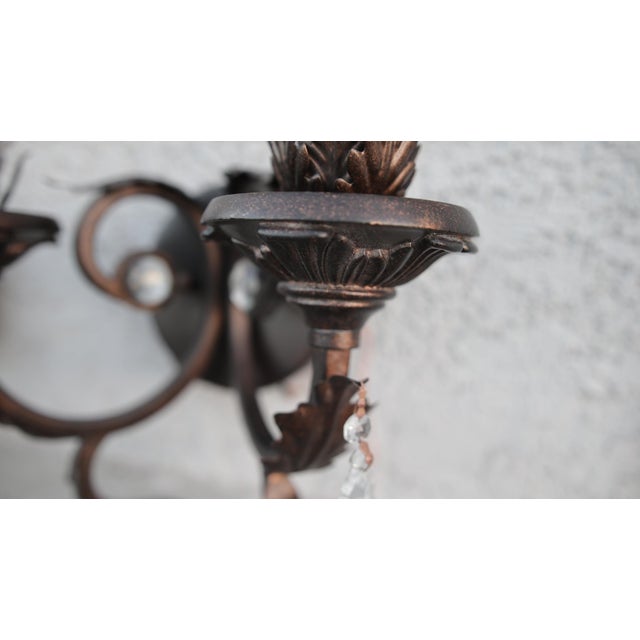 Acanthus Leaf Exterior 3-Arm Sconces - a Pair For Sale - Image 9 of 13