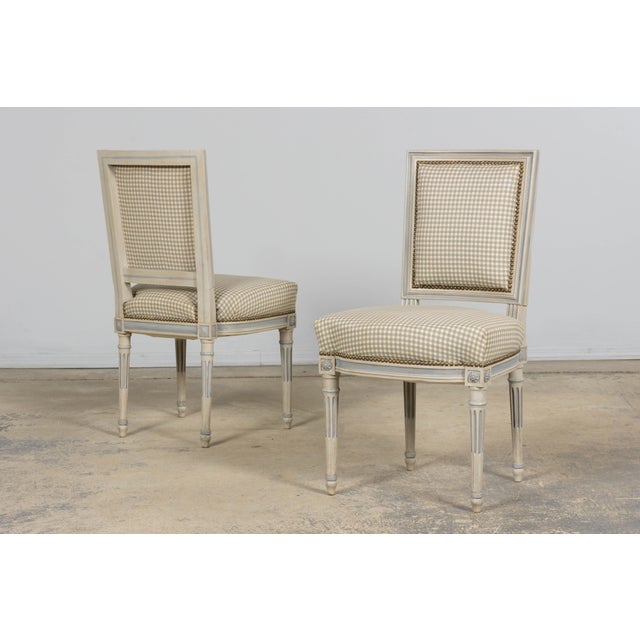 Set of Eight French Louis XVI Style Painted Dining Chairs, Early 20th C For Sale In New York - Image 6 of 18