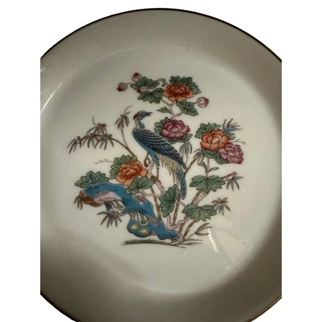 English Vintage Wedgwood Kutani Crane Bone China Coasters - Set of 4 For Sale - Image 3 of 9