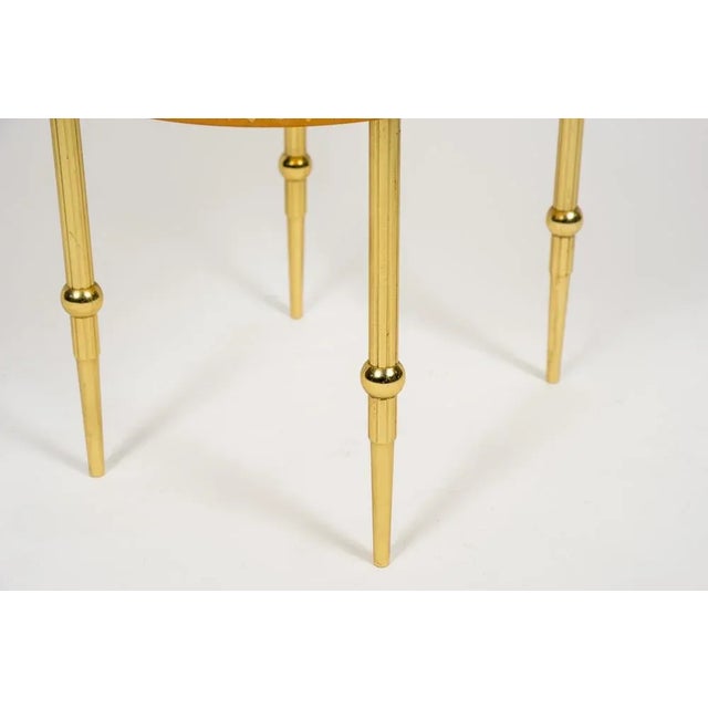 Gold Fractal Resin Side Table by Marie-Claude De Fouquières, 1950 For Sale - Image 8 of 9