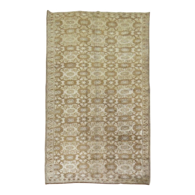 Brown Vintage Turkish Rug For Sale