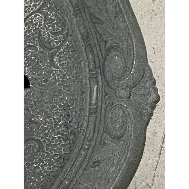 Antique Ornate Victorian Sconce Plate Base Part Single Arm For Sale - Image 4 of 6