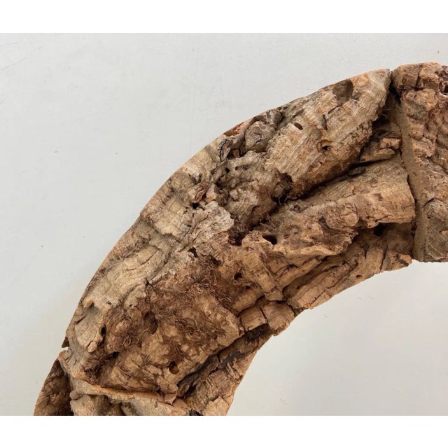 Wood Circa 1970 French Cork and Wood Mirror For Sale - Image 7 of 13