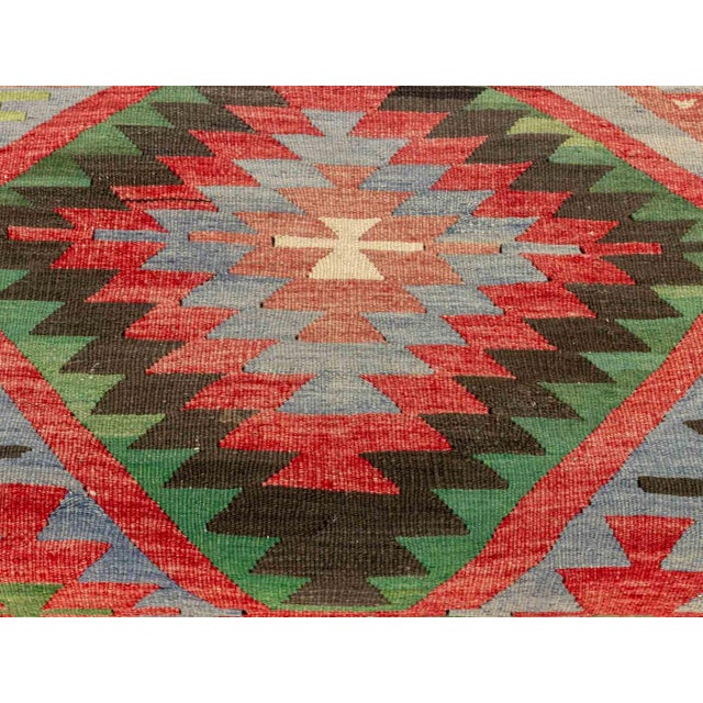 Wood George Smith Kilim Upholstered Ottoman For Sale - Image 7 of 8