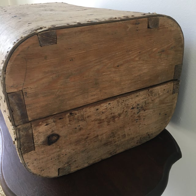 Late 19th Century Small Primitive Wood Storage Chest Side Table For Sale - Image 9 of 12