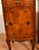 Wood 1900 Antique French Louis XV Walnut Inlay & Marble Top Pair Nightstands / Bedside Tables For Sale - Image 7 of 17