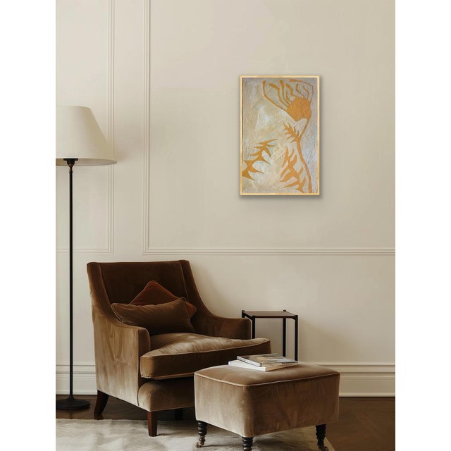 Contemporary floral painting on canvas. Unframed and unfinished edges. Ready to hang Includes certificate of authenticity...