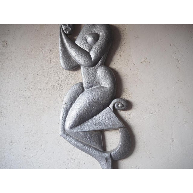 Gold Mid-Century Tin Wall Decoration, Europe, 1970s For Sale - Image 8 of 15