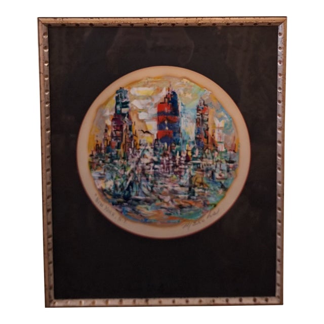 1970s Charles Weissman Melohs Mixed Media Painting New York, n.y. For Sale