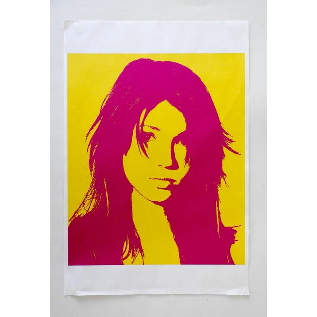 Contemporary pop art print from serigraph by David Grinnell (21st century) Texas. In yellow and pink.. Unsigned, from the...