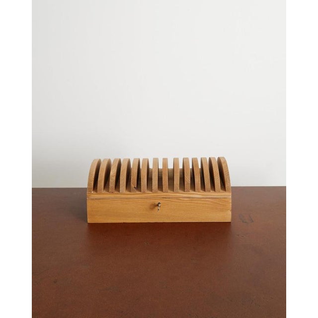 Poltronova Italian Mid Century Decorative Wooden Boxes by Mario Ceroli for Poltronova, 1970s, Set of 2 For Sale - Image 4 of 7